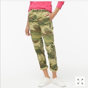 NWT J Crew camo high-rise girlfriend chino pant